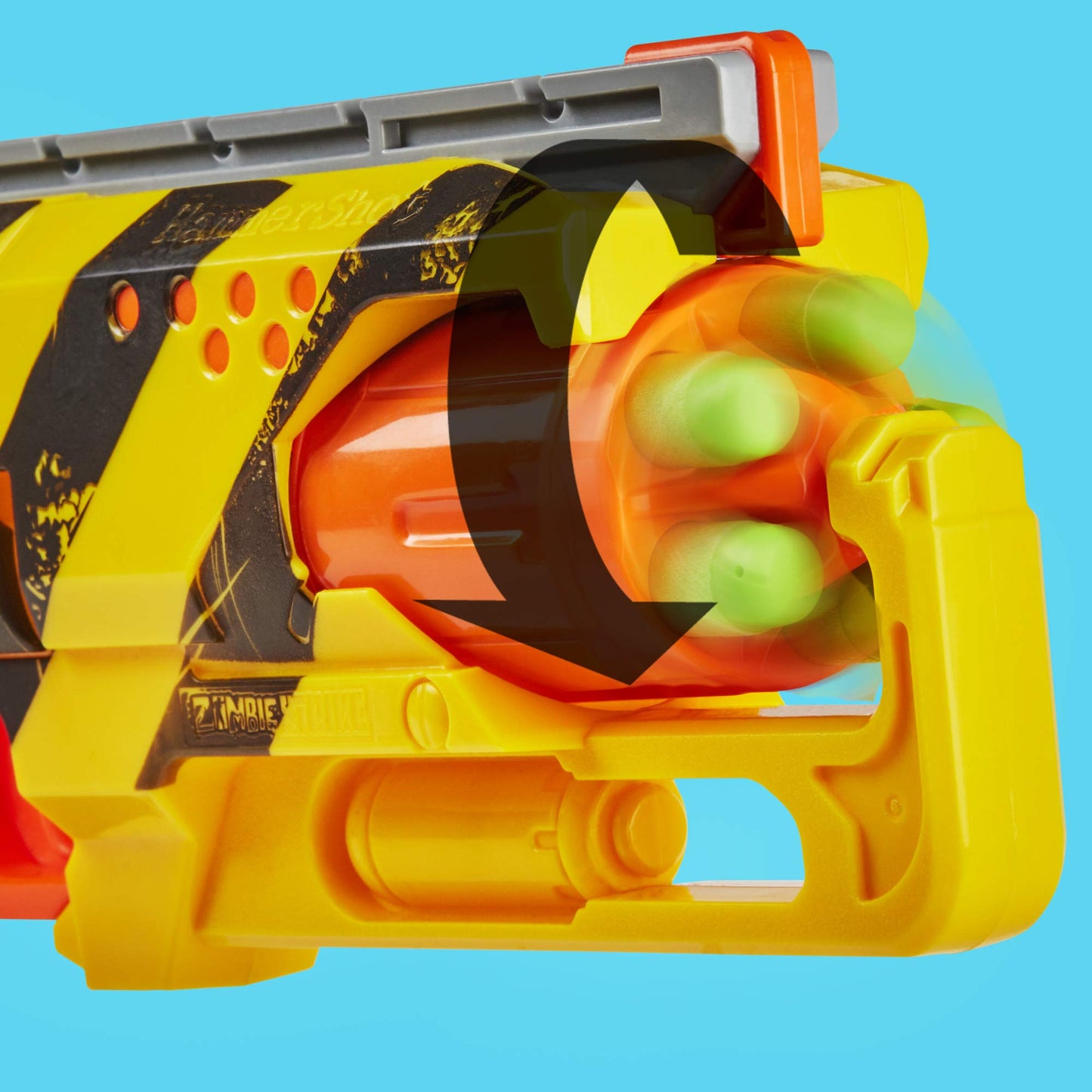 Nerf Zombie Strike Hammershot Blaster, Pull-Back Hammer-Blasting Action, 5 Darts (Amazon Exclusive)