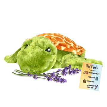 Tyson Turtle - Microwavable & Weighted Plush Stuffed Animal - Heated Plushie for Warmth - Cute, Soft, Cozy Toy for Adults & Children (Boys, Girls