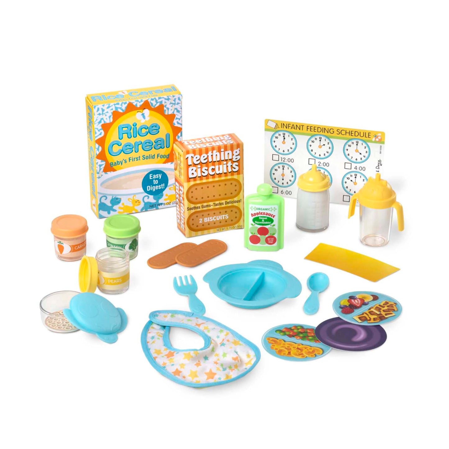 Melissa & Doug Mine to Love Deluxe Baby Care Play Set (48 Pieces - Doll + Accessories to Feed, Bathe, Change, and Cuddle)