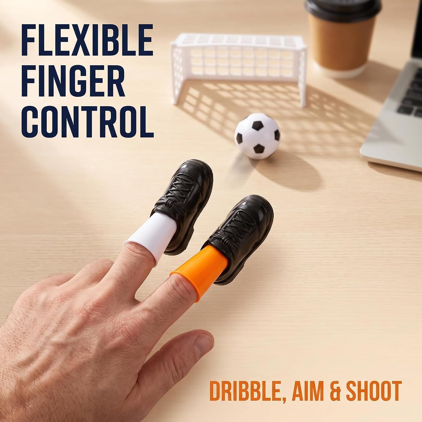 Finger Soccer Game Set with 2 Goals, Mini Table Football Game for Fans Club Sports Bar and Home Party