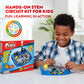 Playz Electrical Circuit Board Engineering Kit for Kids with 25+ STEM Projects Teaching Electricity, Voltage, Currents, Resistance, & Magnetic Science