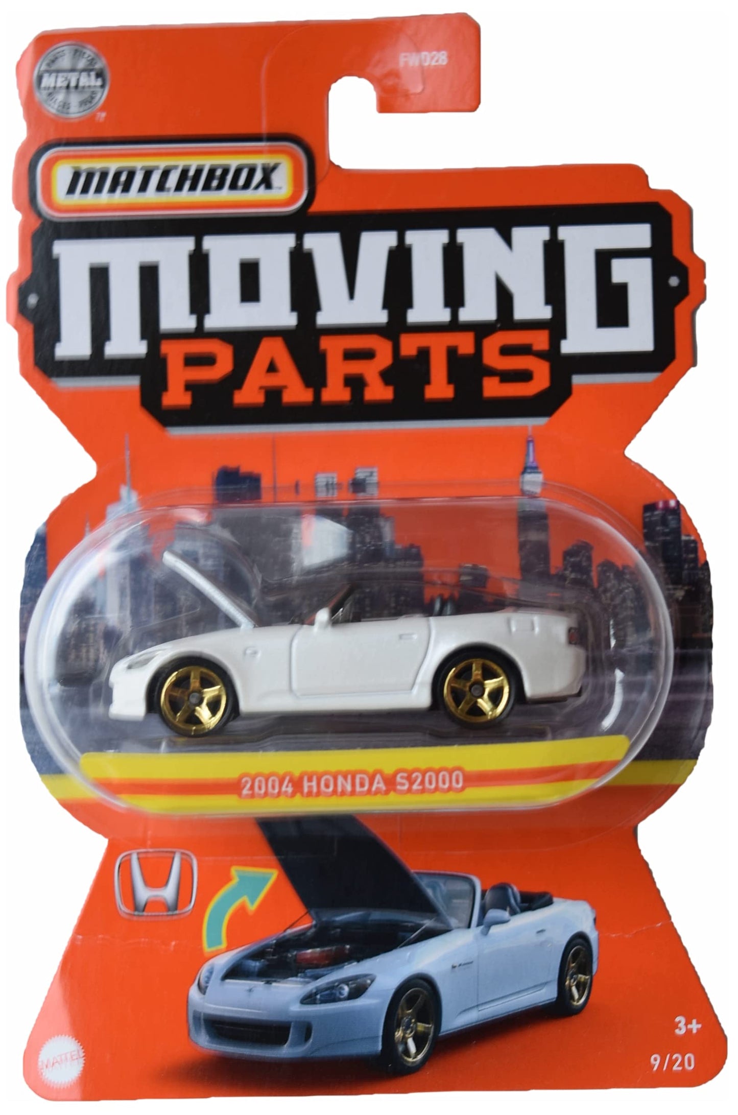 Matchbox 2004 Hon-da S2000, [White] Moving Parts 9/20