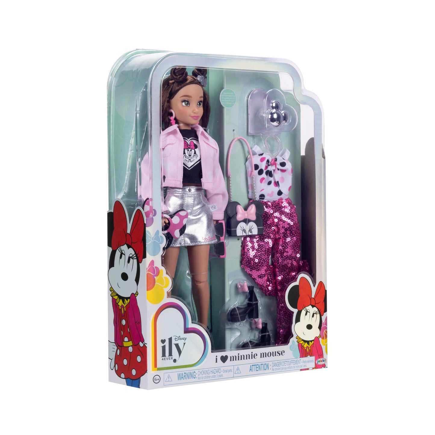 Disney ILY 4ever Fashion Dolls Inspired by Minnie 11.5" Tall with 13 Points of Articulation, Glittery Mickey Ring Included for You!