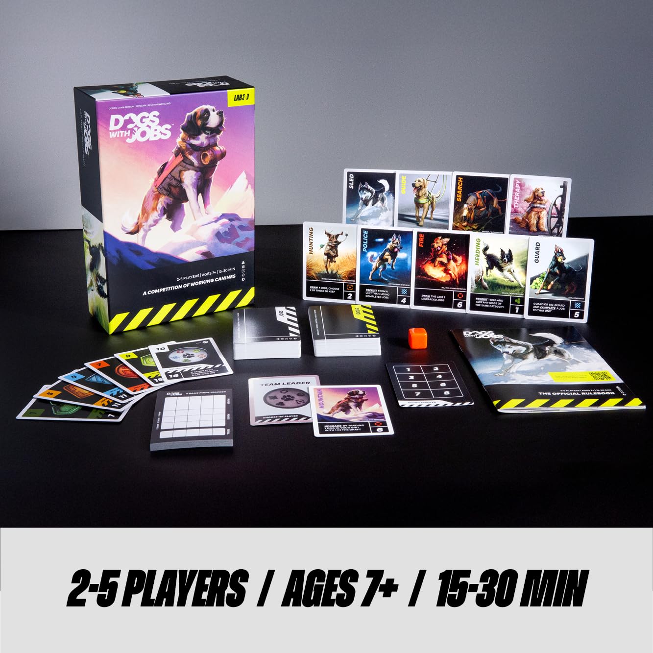 Dogs With Jobs - Drafting Card Game for 2-5 Players - Recruit Working Dogs, Tackle Jobs & Outscore Rivals - 15-30 Minutes for Gamers and Families
