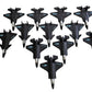 Toy Essentials 12 Piece Large Black Pull-Back and Release Action Fighter Jet Set, 3.5 Inches
