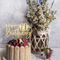Happy 60th birthday cake Topper,Mirrored Gold Acrylic Durable Cake Topper,60th Birthday Party Cake Decorations,Hello 60th years old, Happy sixty years