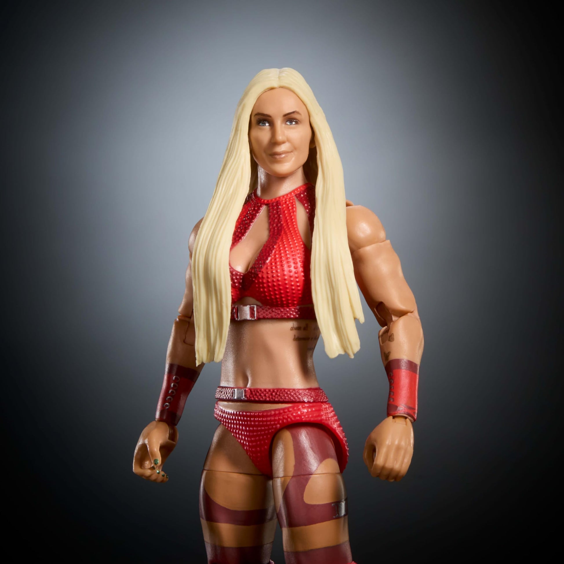 Mattel WWE Elite Collection Action Figure & Accessories, Premium Live Event Charlotte Flair Set, SummerSlam with William Regal Build-A-Figure Parts