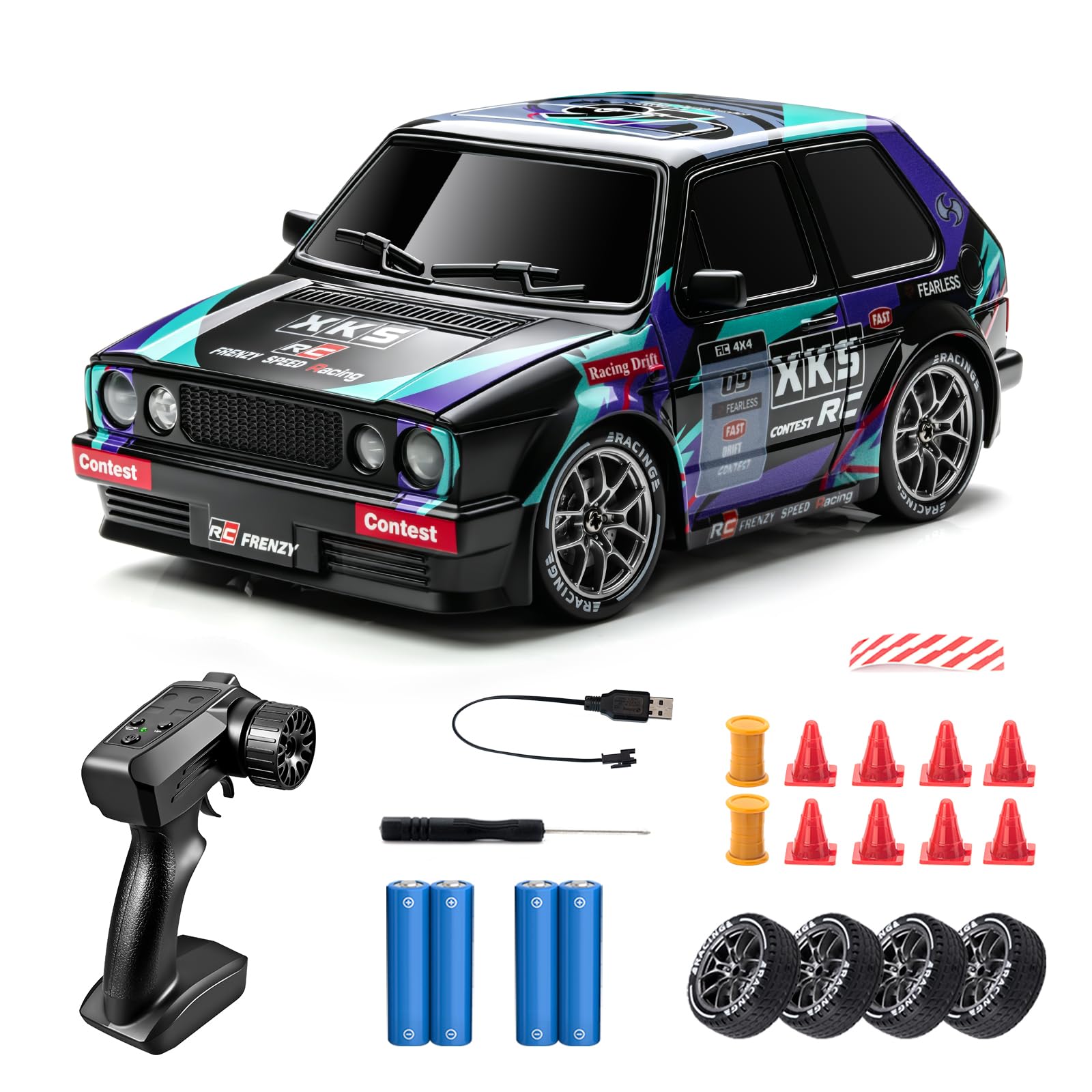 Nowzeth RC Drift Car with Racing Livery 4WD 1/24 Remote Control Drift Car