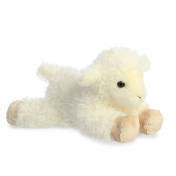Aurora® Adorable Mini Flopsie™ Luna Lamb™ Stuffed Animal - Mini Companions Ready for Playful Adventures - for Kids All Ages, Toddlers, Adults,