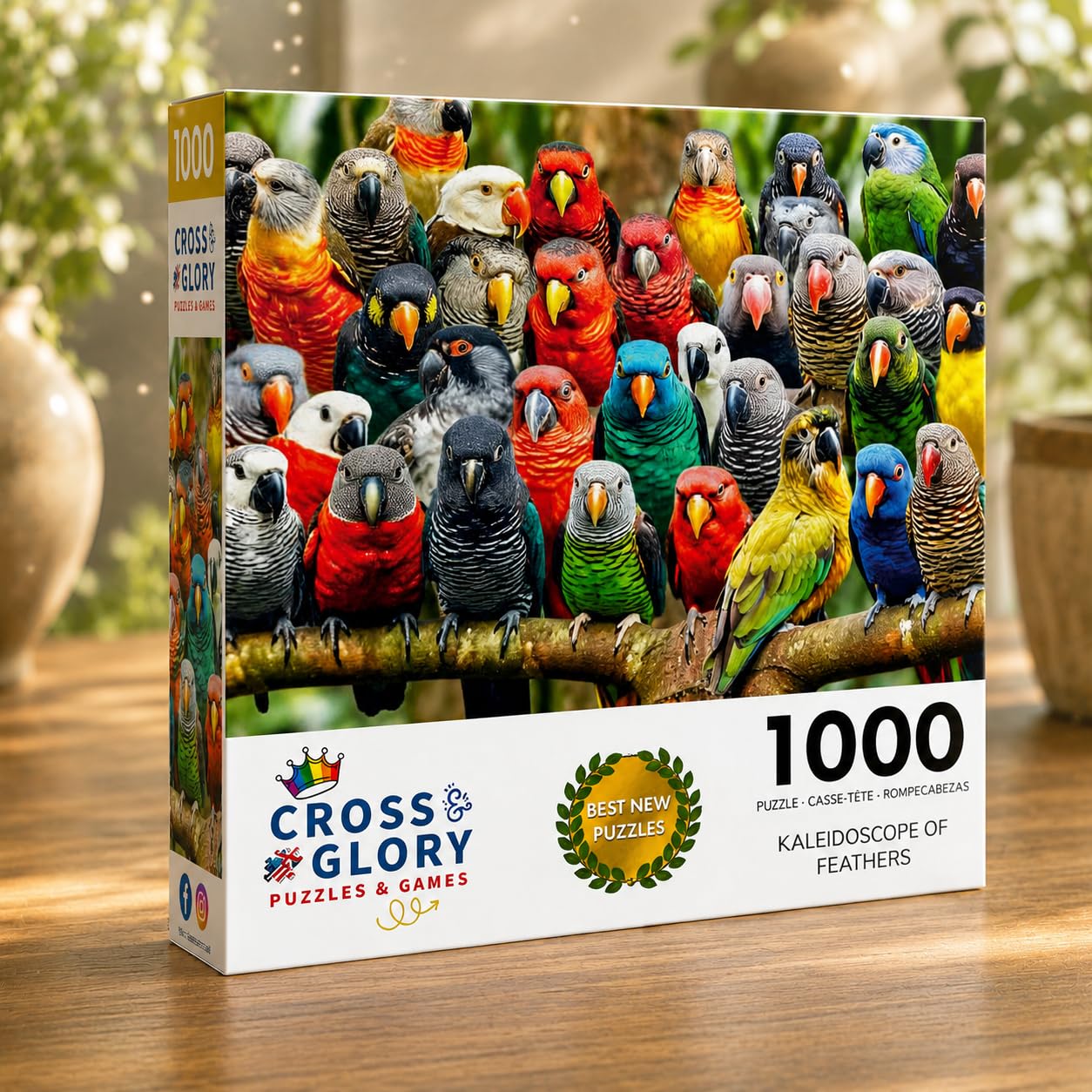 Cross & Glory | Jigsaw Puzzles for Adults | Kaleidoscope of Feathers