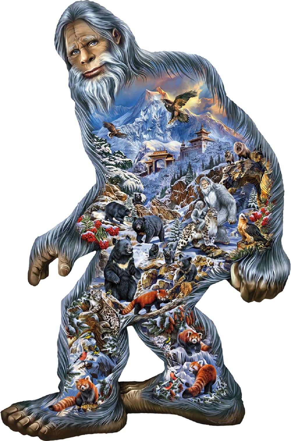 SUNSOUT INC - Yeti - 850 pc Special Shape Jigsaw Puzzle by Artist: Eva Nikolskaya - Finished Size 25" x 38" - MPN# 95017