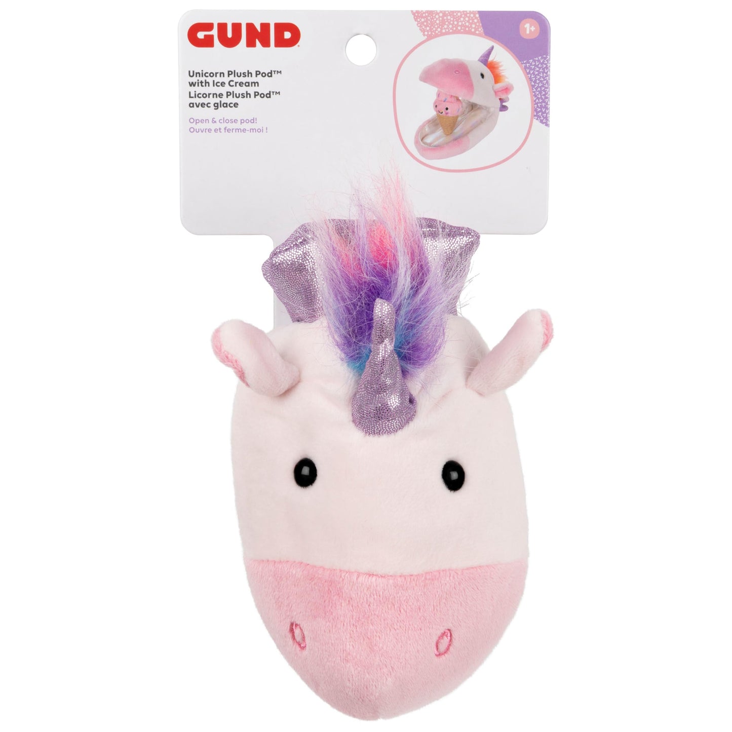 GUND Plush Pod - Unicorn with Ice Cream, 9.5"