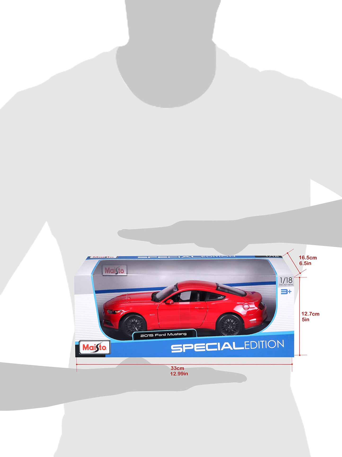 Maisto 1:18 Scale Special Edition 2015 Ford Mustang GT Die-Cast Vehicle, (Colors may Vary)