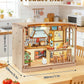 DIY Dollhouse Miniature House Kit 1:20 Scale Kictchen with LED Light, Tiny House Building Kit 3D Wooden Puzzle Crafts for Adults Home Decor Gift