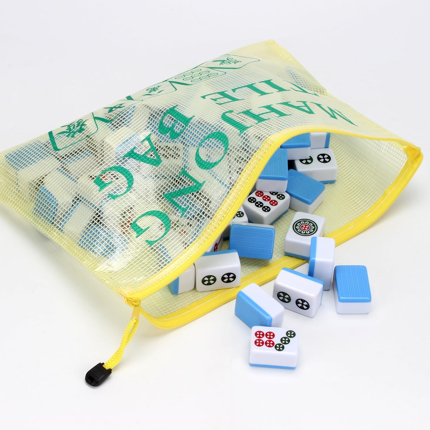 FMTYAOIU 2 PCS Mahjong Tile Bag, American Mahjong Storage, Mahjong Gifts Accessories, Mahjong Case for American Mahjong Set (Case Only) (Yellow)