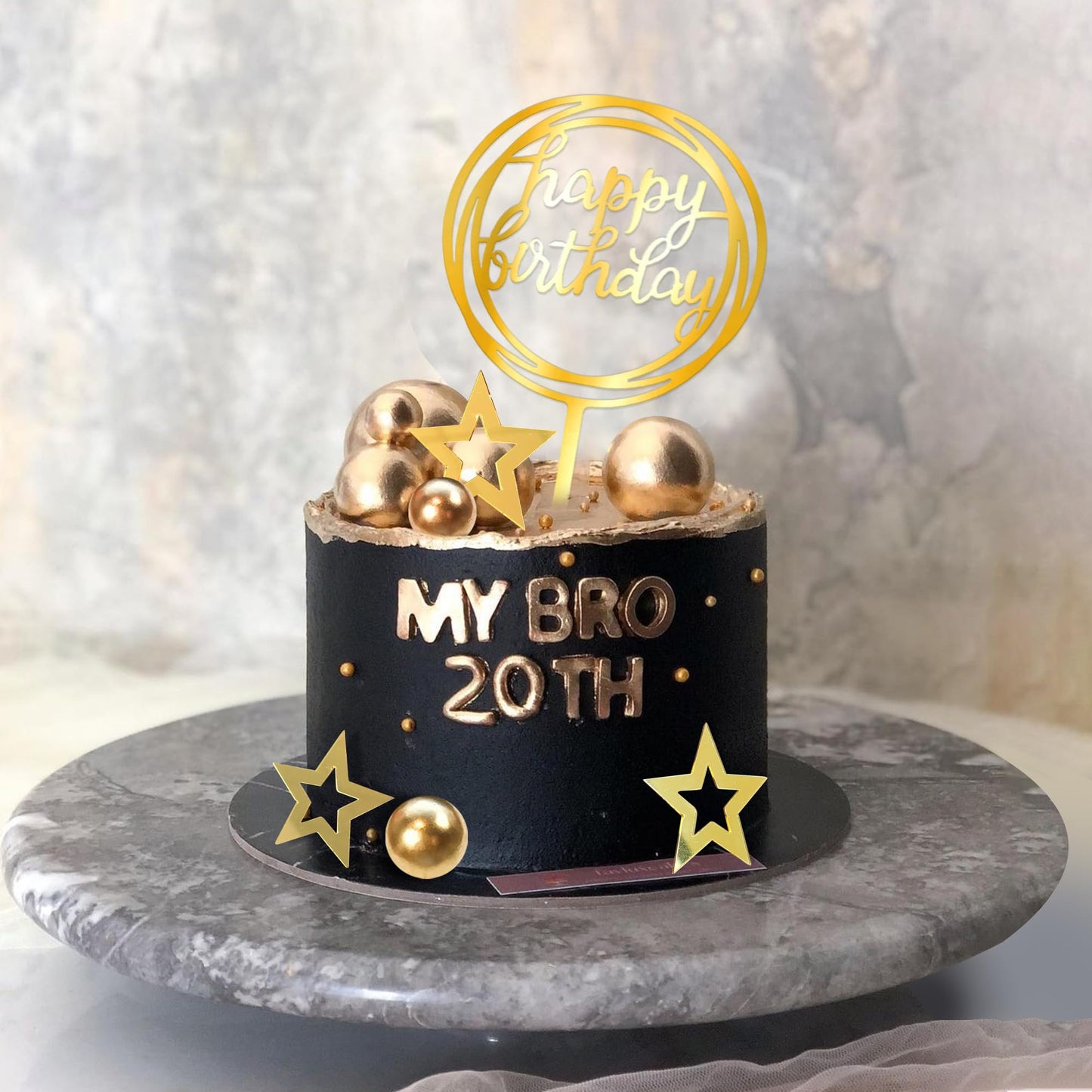 Ball Cake Toppers Simplicity Gold Ball Cake Toppers DIY Cake Insert Topper Foam Cake Balls Baking Decoration for Wedding Anniversary Birthday (Gold)