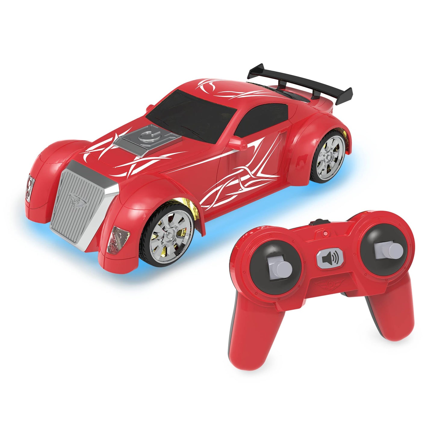 Driven by Battat RC Sports Car Flux, Lights and Sounds, Red Toy, Trucks