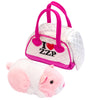 ZhuZhu City Hamster & Quilted Carrier - Jilly The Pink & White Interactive Hamster with 40+ Sounds & Movements - Take Your ZhuZhu Adventures Anywhere!