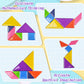 Flamax Magnetic Tangram for Kids Ages 4-8 with 30 Theme Pages & 368 Solutions Patterns Booklet & Metal Board, Magnetic Tangrams Puzzle for Kid, Magnet