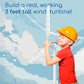 Thames & Kosmos Wind Power V4.0 STEM Experiment Kit | Build a 3ft Wind Turbine to Generate Electricity | Learn About Renewable Energy & Power a Small