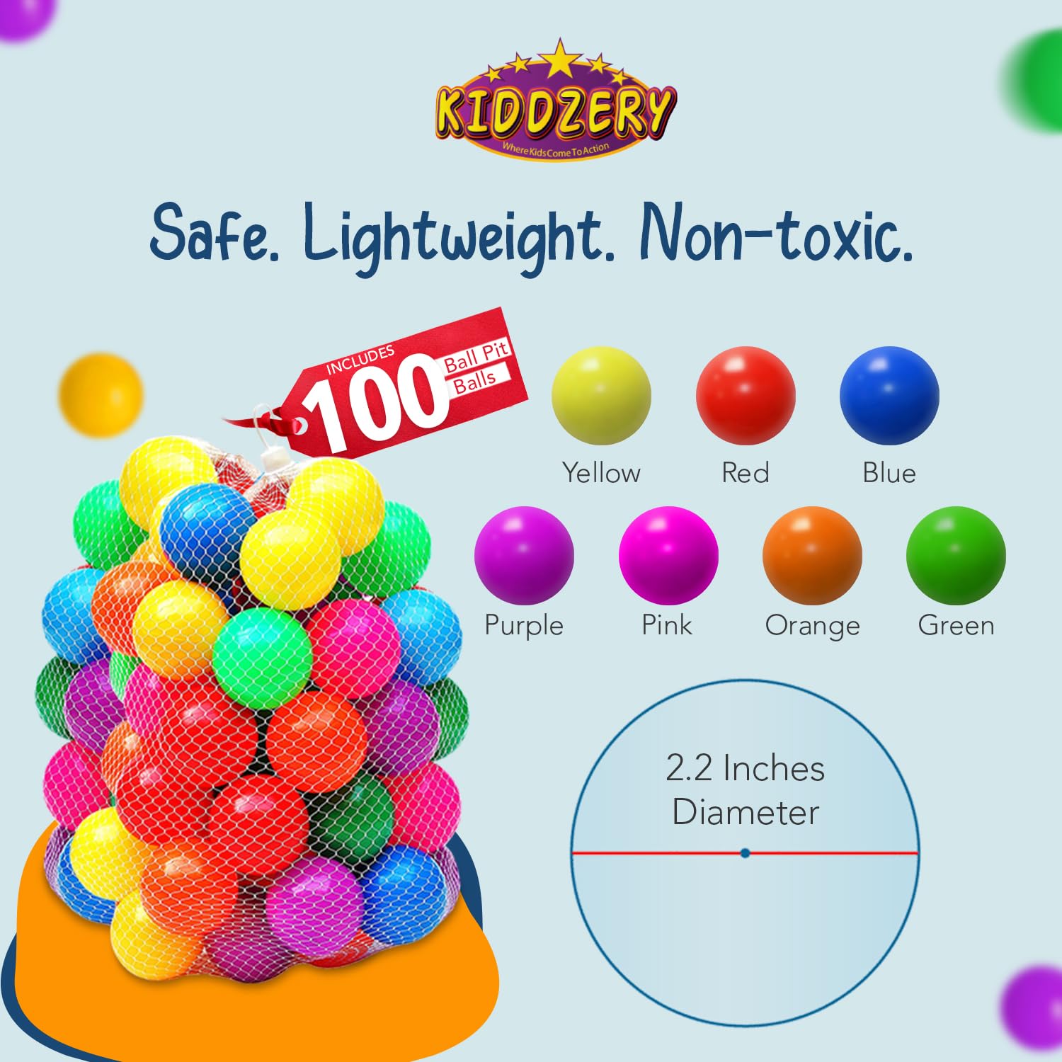 Kids Ball Pit Pop Up Large Tent for Toddlers - Indoor & Outdoor Gift Toys for Infants Girls & Boys, Baby Playpen with Zippered Storage Bag, 100