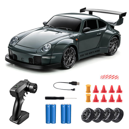 Nowzeth RC Drift Car 1/24 Widebody Grey Remote Control Drift Car for Adults