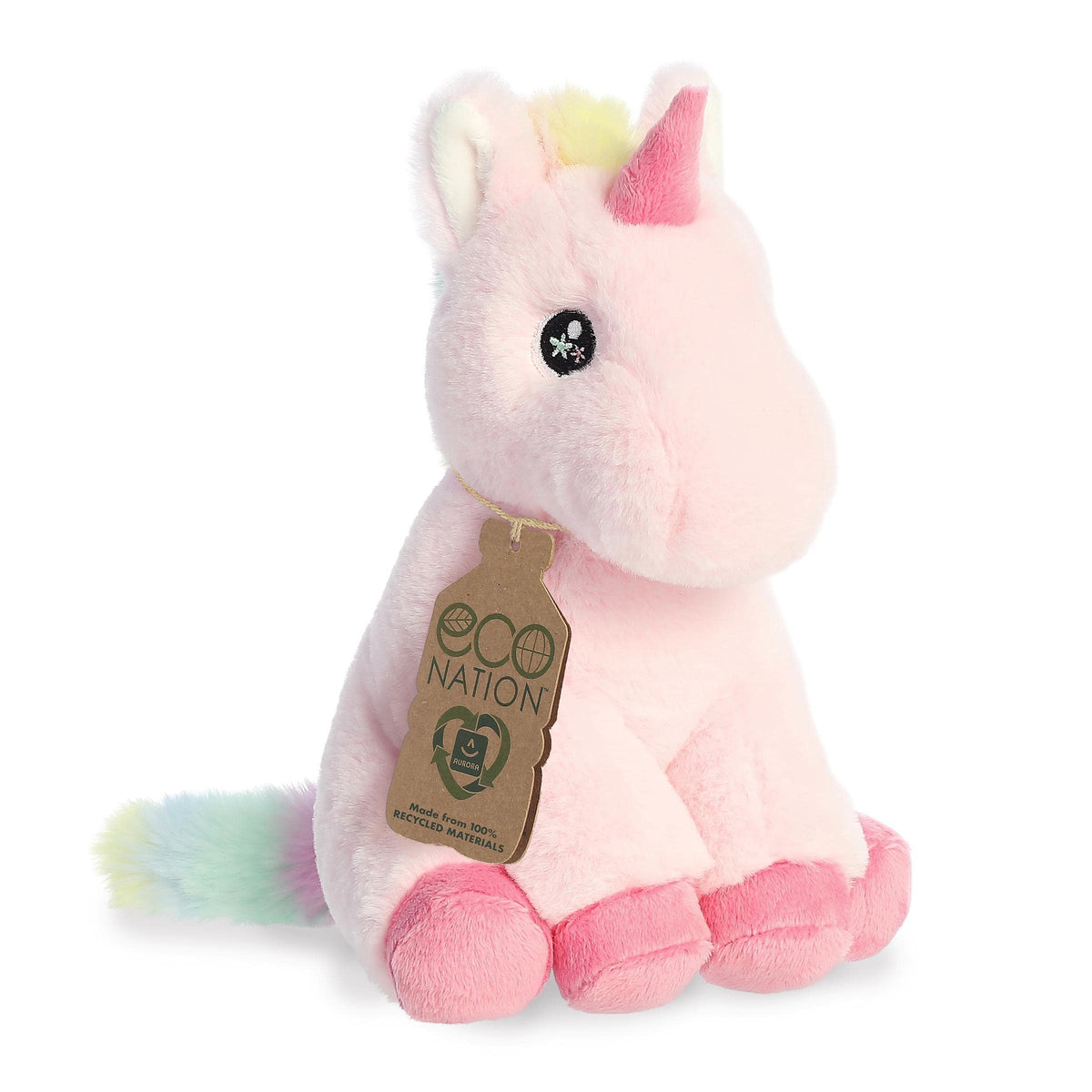 Aurora Eco Nation 8.5" Pearl Unicorn Responsibly Made Stuffed Animal
