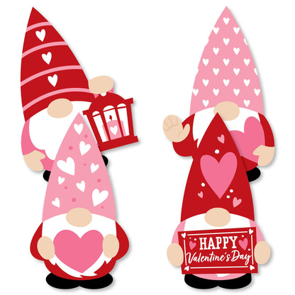 Big Dot of Happiness Valentine Gnomes - Decorations DIY Valentine’s Day Party Essentials - Set of 20