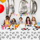 Soccer Party Tableware ,16 Plates and 16 Napkins and Tablecloth 71 '' x 42 ''Soccer Sports Themed Birthday Decorate Supplies