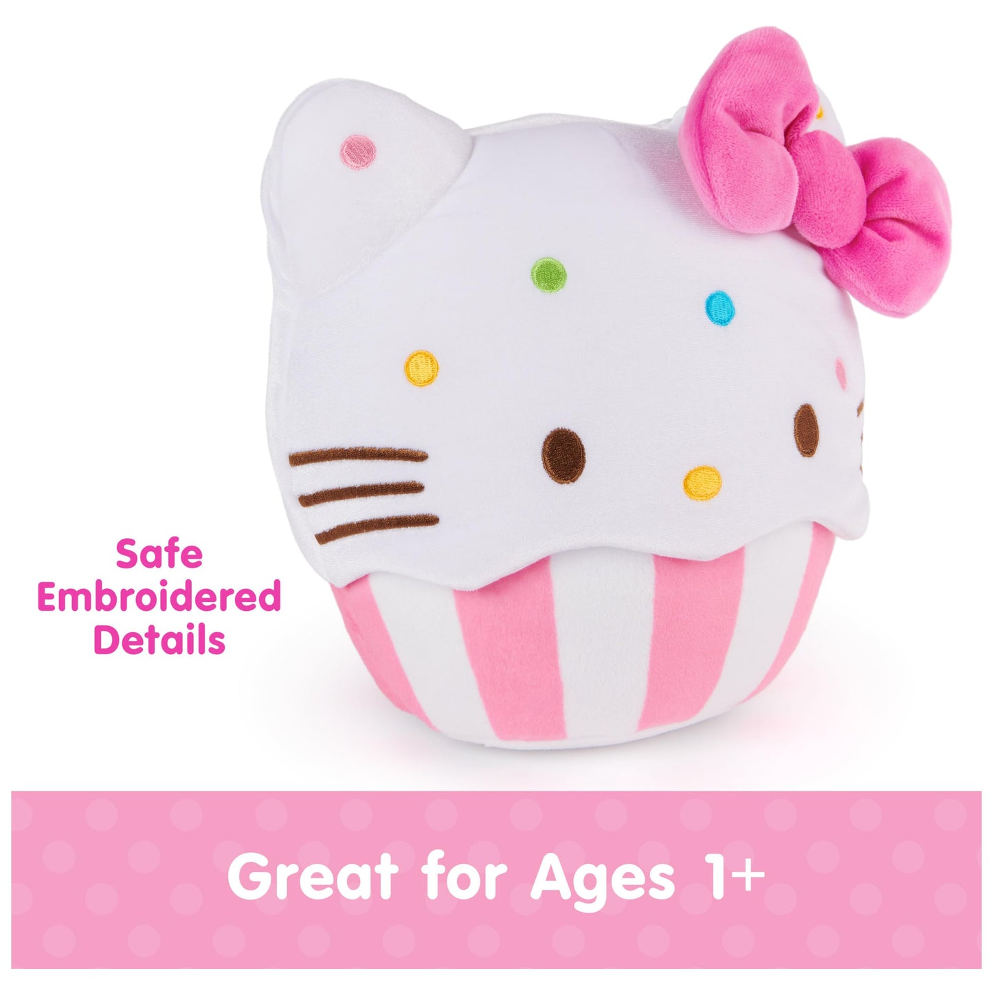 GUND Sanrio Hello Kitty Cupcake 8-Inch Dessert Plush Toy for Ages 1+