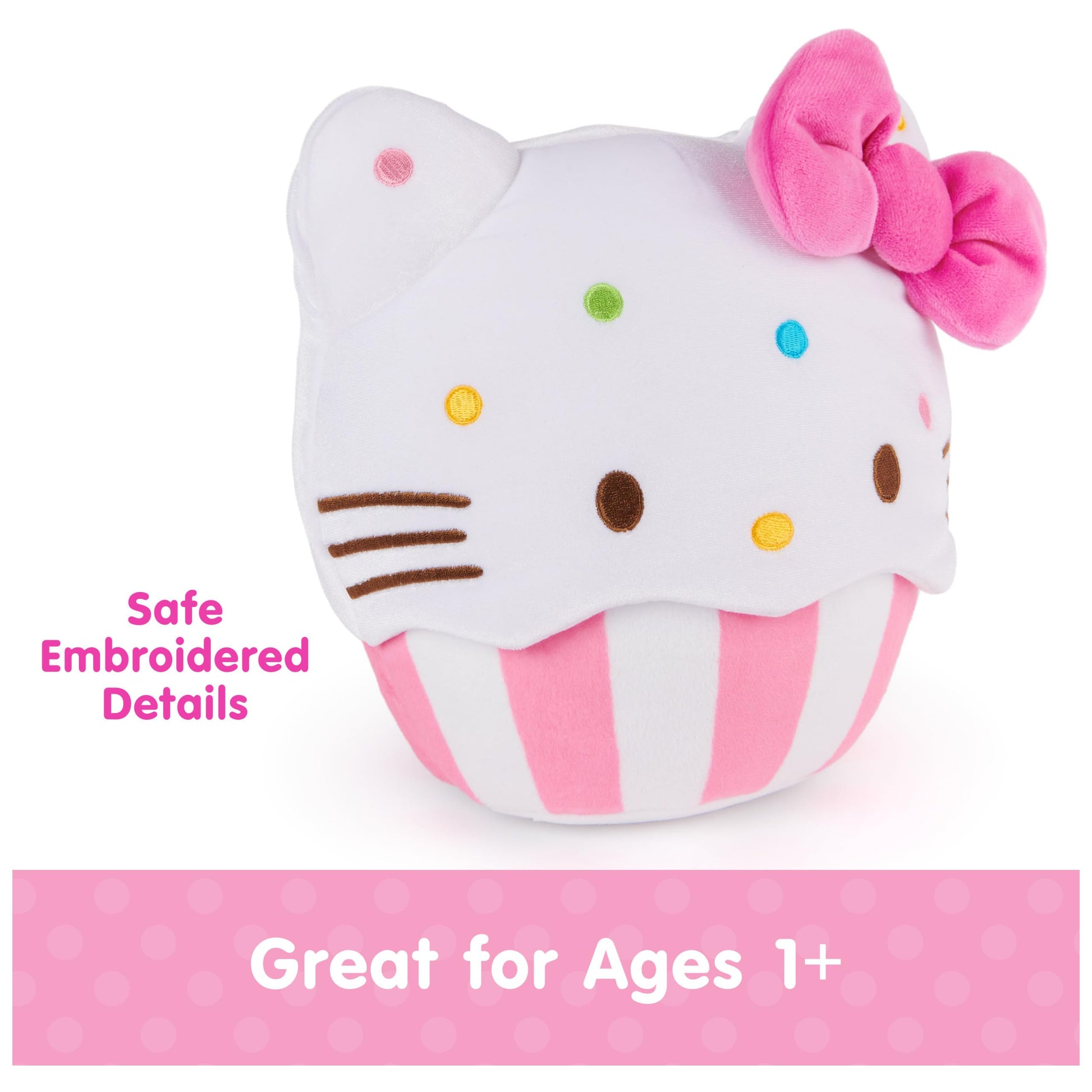 GUND Sanrio Hello Kitty Cupcake 8-Inch Dessert Plush Toy for Ages 1+