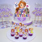 Princess Birthday Party Decoration, Princess Include Princess Theme Birthday Banner, Cake Topper, Latex Balloons for Fans Birthday Party Supplies