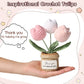 HEALDOT Teacher Appreciation Gifts for Women, Thank You for Helping Me Grow - Birthday Graduation Teacher's Day Gifts for Teacher Her Handmade Crochet