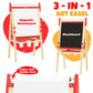 Belleur Wooden Art Easel for Kids 2+, Adjustable Double Sided Easel for Toddlers with Dry-Erase Board & Magnetic Whiteboard & Paper Roll Rod, 28"-40"