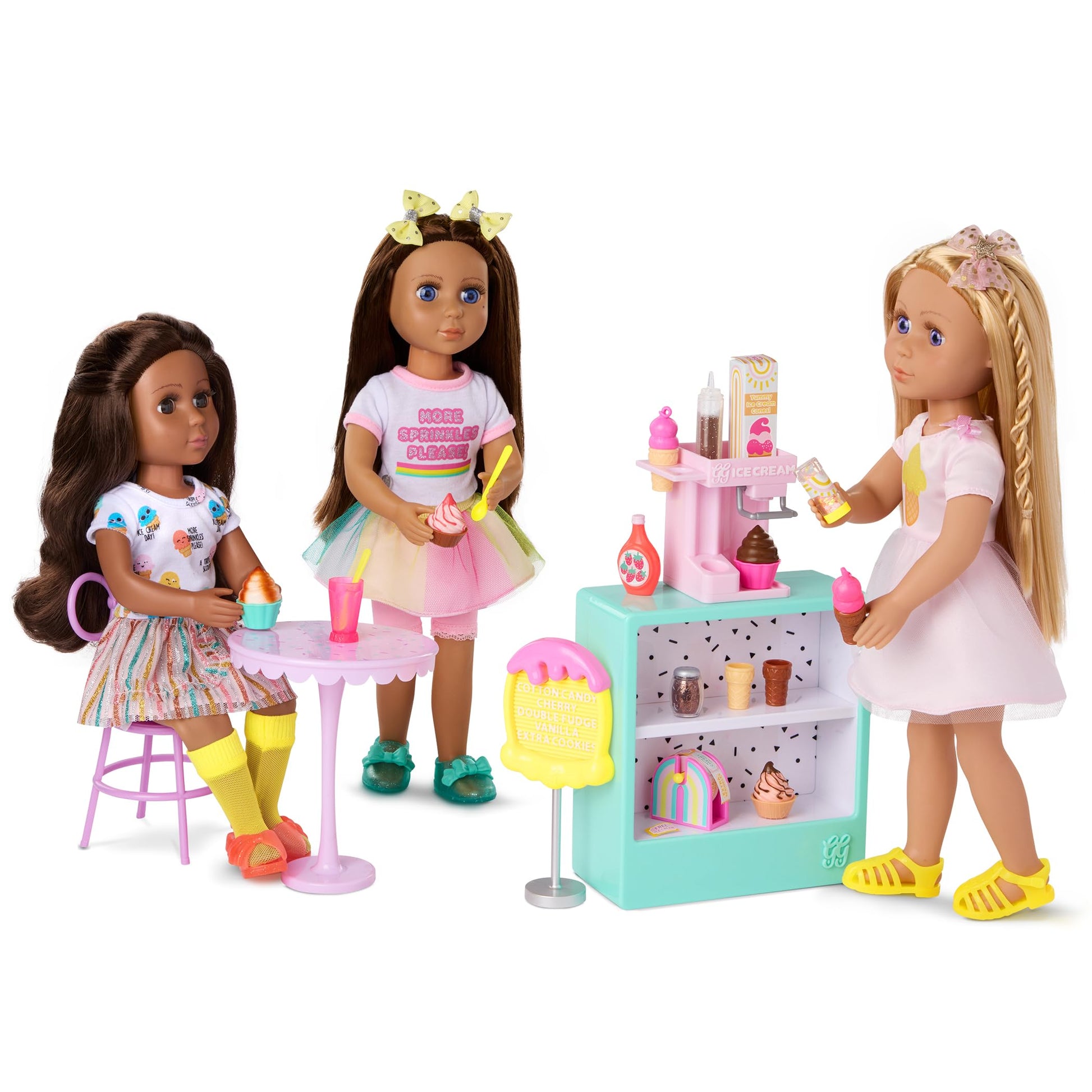 Glitter Girls - 14-Inch Fashion Doll & Play Food Set - Blonde Hair & Violet Eyes - Play Food & Pet Comb - Accessories for 14-Inch Dolls - Toy for Kids