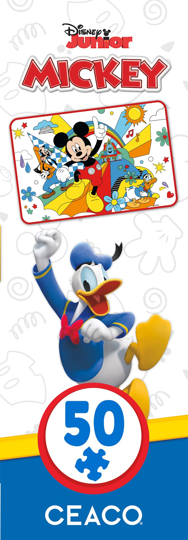 Ceaco Disney Clubhouse 50 PC Floor Puzzle - Family Fun Extra Large Jigsaw - Finished Size is 3' x 2'