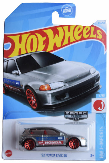 Hot Wheels Zamac '92 Honda Civic EG, HW J-Imports 4/10 [Silver] 95/250