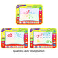 Magic Drawing Mat/Water Doodle Mats(31.4in x 23.6in) with 4 Color,Reusable Coloring Aqua Classic Mat Drawing Learning Painting Mats with Magic Pen