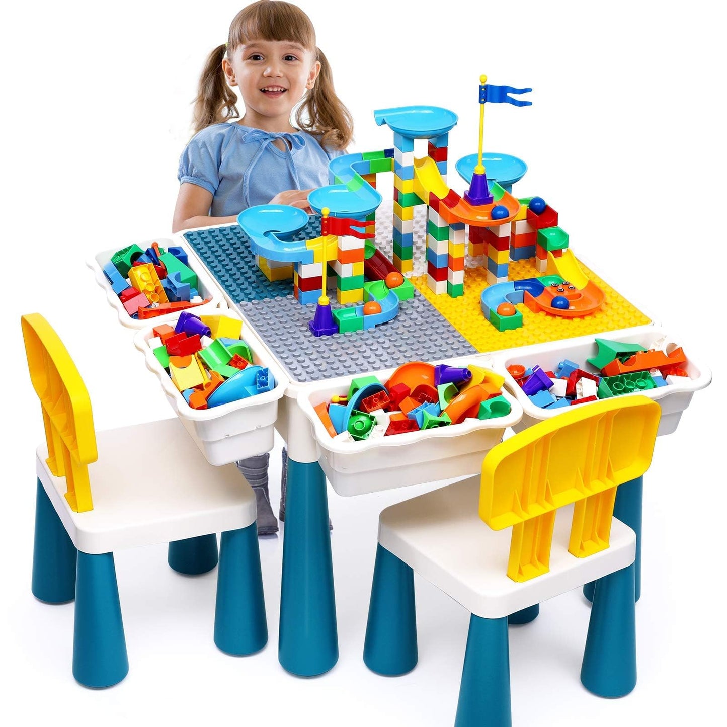 OCATO Kids Activity Table Toddlers Kids Table and Chair Set Water Tables