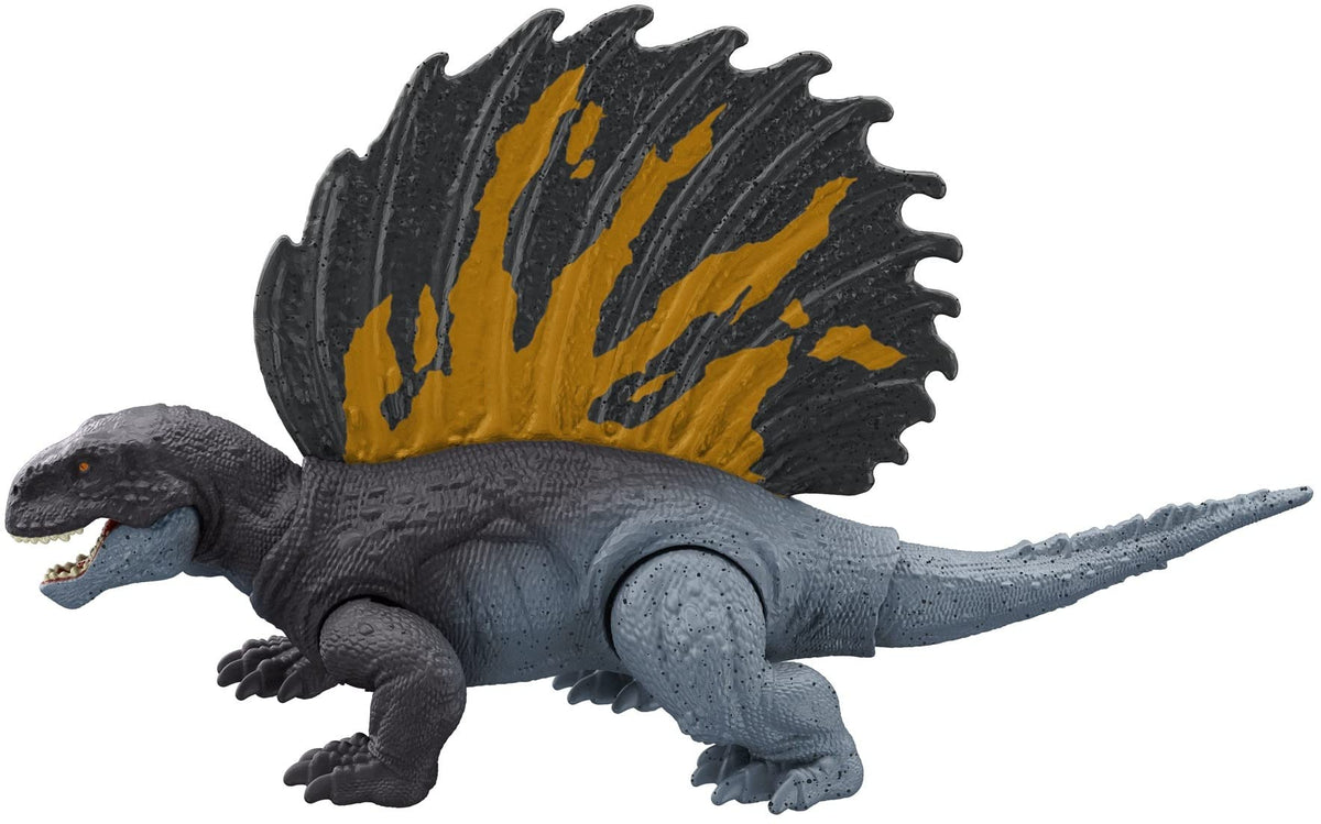 Mattel Jurassic World Strike Attack Edaphosaurus Dinosaur Action Figure Toy with Attack Feature & Movable Joints