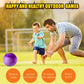 ZHANGBY 4 Pcs Playground Balls with Pump, 9" Purple Marbleized Bouncy Balls