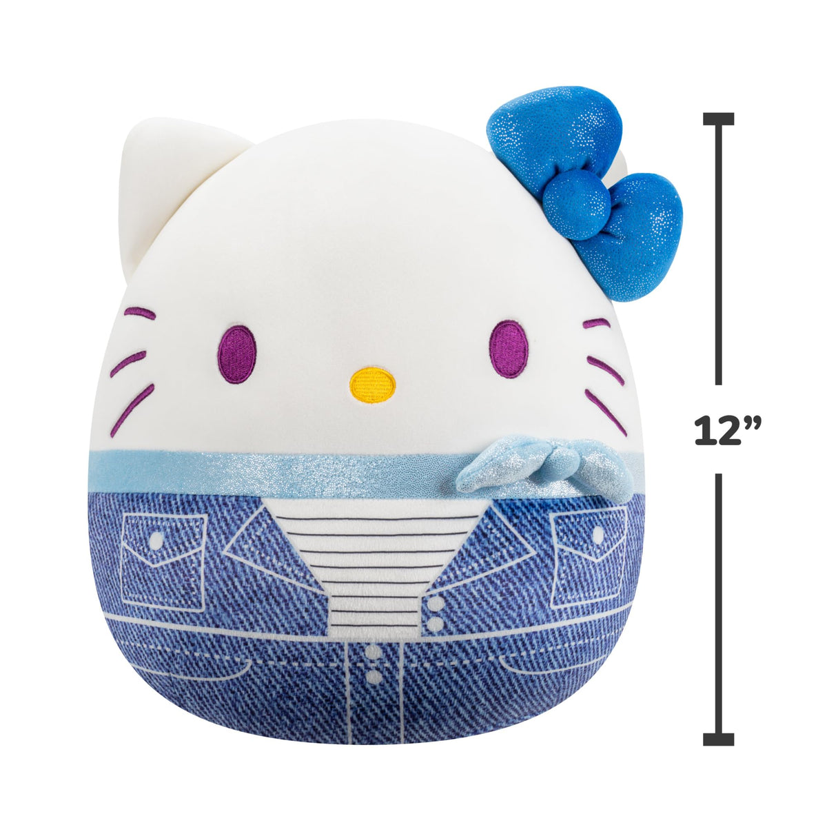 Squishmallows Original Sanrio 12-Inch Denim Hello Kitty Plush
