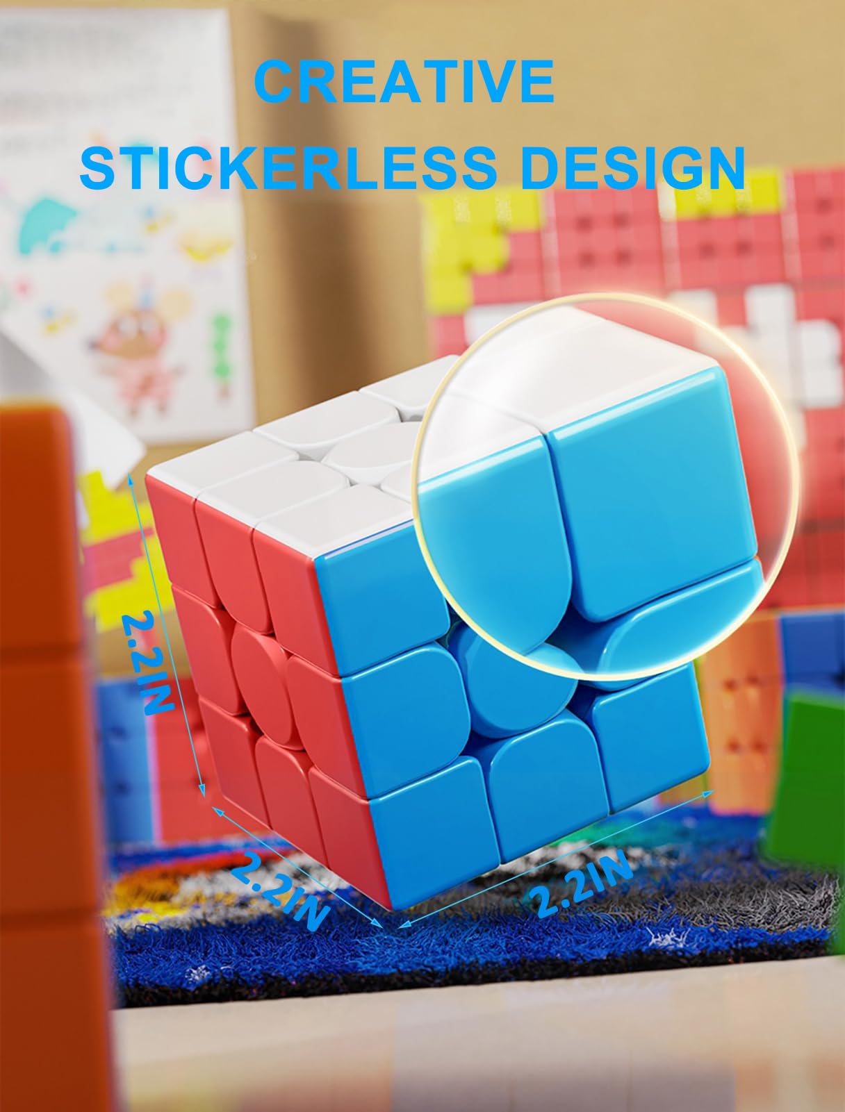CFMOUR 3x3 Speed Cube Set - Stickerless Magic Bundle, 20Pack, Puzzle Toys