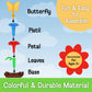 MindWare Flower Building Toy Set for 3 4 5 6 7 Year Old Girls and Boys, Preschool and Kindergarten STEM Educational Building Toys for Kids Ages 4-8