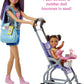 Barbie Babysitting Playset with Skipper Doll, Baby Doll, Bouncy Stroller and Themed Accessories