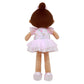 Large 15 Inch Soft Baby Doll with Ballerina Dress and Satin Accents, Darker Complexion, Tiana Pink Floral