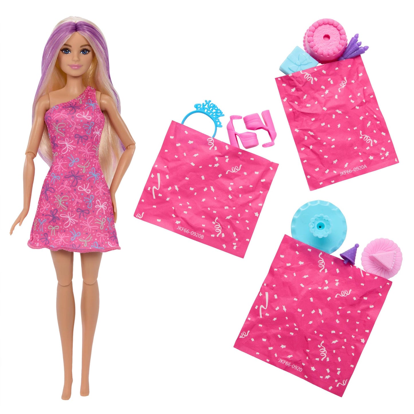 Barbie Rise & Surprise Doll & Accessories, Pet Birthday Series with 12 Surprises Including Slide & Color-Change Activity