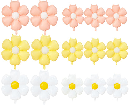 CUUSNNY 15 Pcs Daisy Balloon Flower Balloons Party Decoration