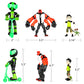 MUKSSE Big Set 20 pcs Omnitrix Action Figures Toys, Exclusive Collection Toys, Anime Character Figurines with Cake Toppers, Alien Hero Themed Party