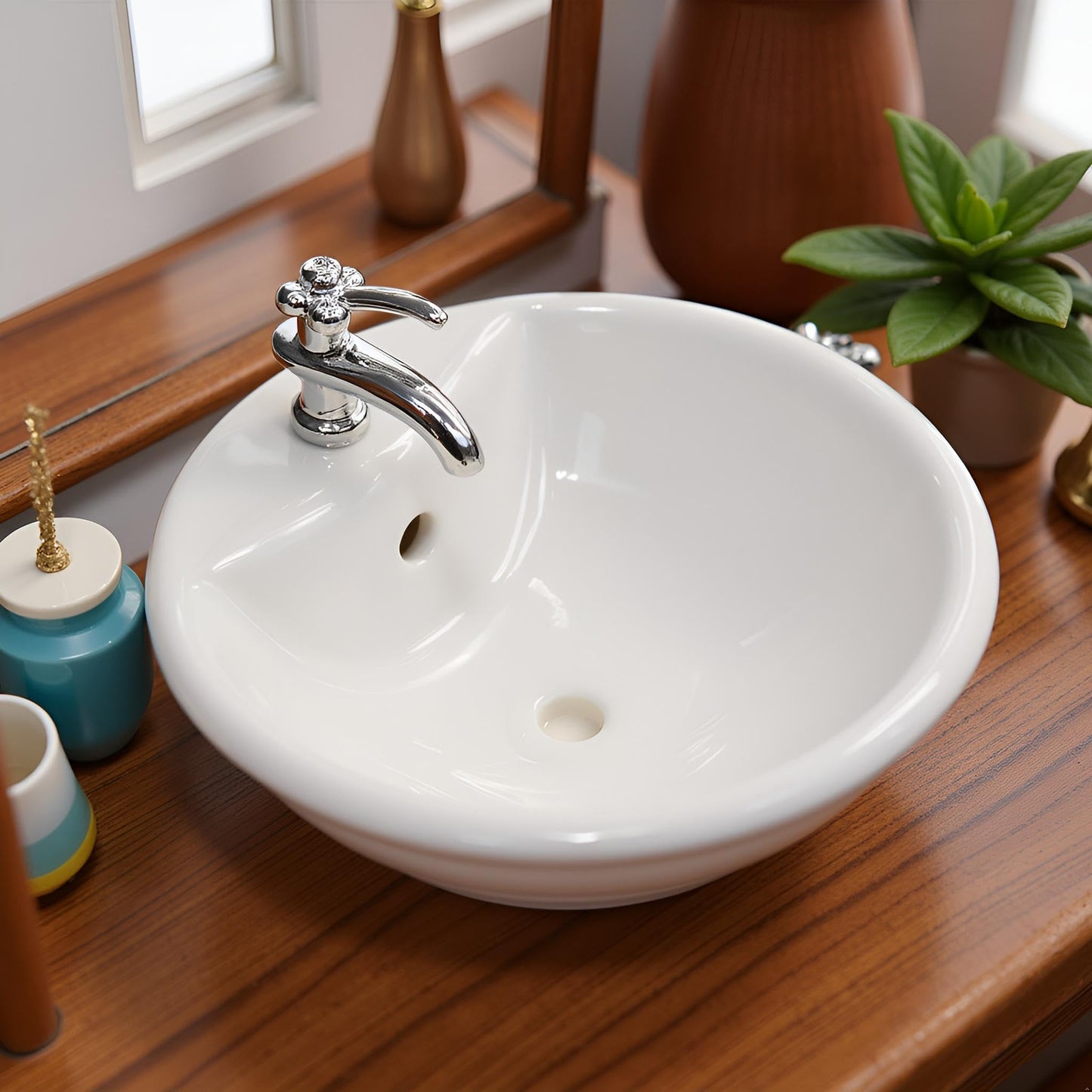 White Dollhouse Wash Basin Wide Application Exquisite 1:12 Scale Doll House Furniture Sink for Entertainment Round DIY Accessories